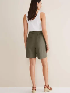 Trousers & Shorts^Phase Eight Leonar Co-Ord Short Khaki