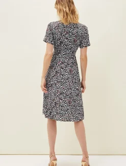 Dresses^Phase Eight Leonore Leopard Dress Blue/Multi