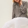Shirts & Blouses^Phase Eight Lillia Gingham Shirt Chocolate/Ivory