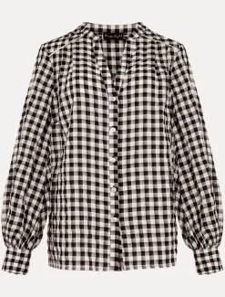 Shirts & Blouses^Phase Eight Lillia Gingham Shirt Chocolate/Ivory