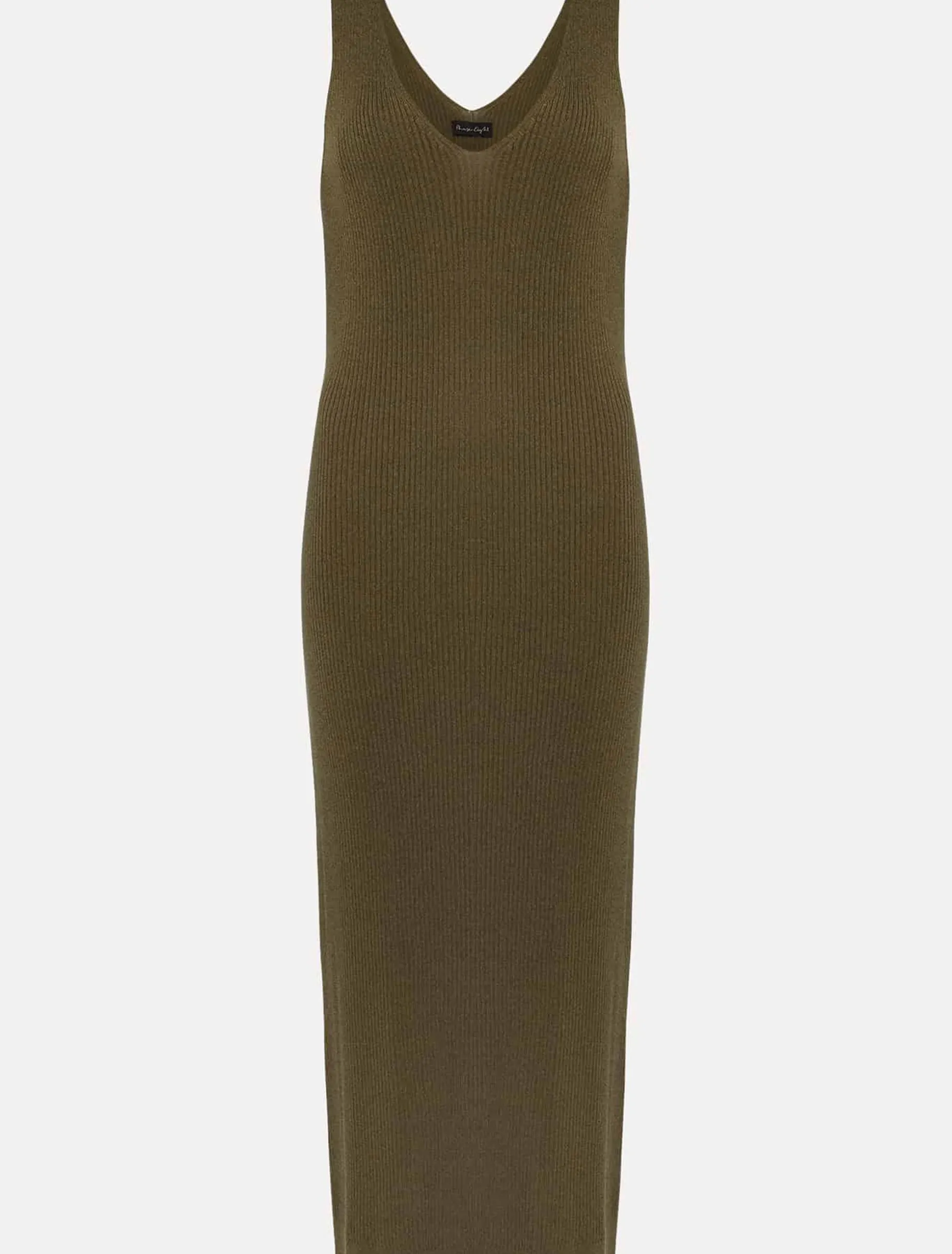 Dresses^Phase Eight Lindan Ribbed Knit Midi Dress Khaki