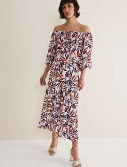 Trousers & Shorts^Phase Eight Lois Leaf Print Culottes Multi-Coloured