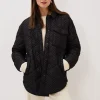 Coats^Phase Eight Lola Quilted Polka Dot Coat Black