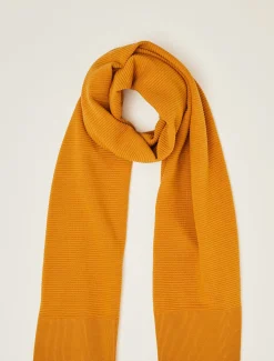 Scarves & Ponchos^Phase Eight Lorell Ribbed Texture Scarf Mustard