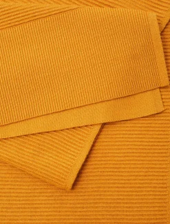 Scarves & Ponchos^Phase Eight Lorell Ribbed Texture Scarf Mustard