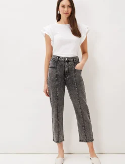 Trousers & Shorts^Phase Eight Lou Mom Jeans Washed Black