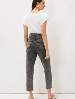 Trousers & Shorts^Phase Eight Lou Mom Jeans Washed Black