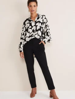 Shirts & Blouses^Phase Eight Luana Geo Print Blouse Black/Cream
