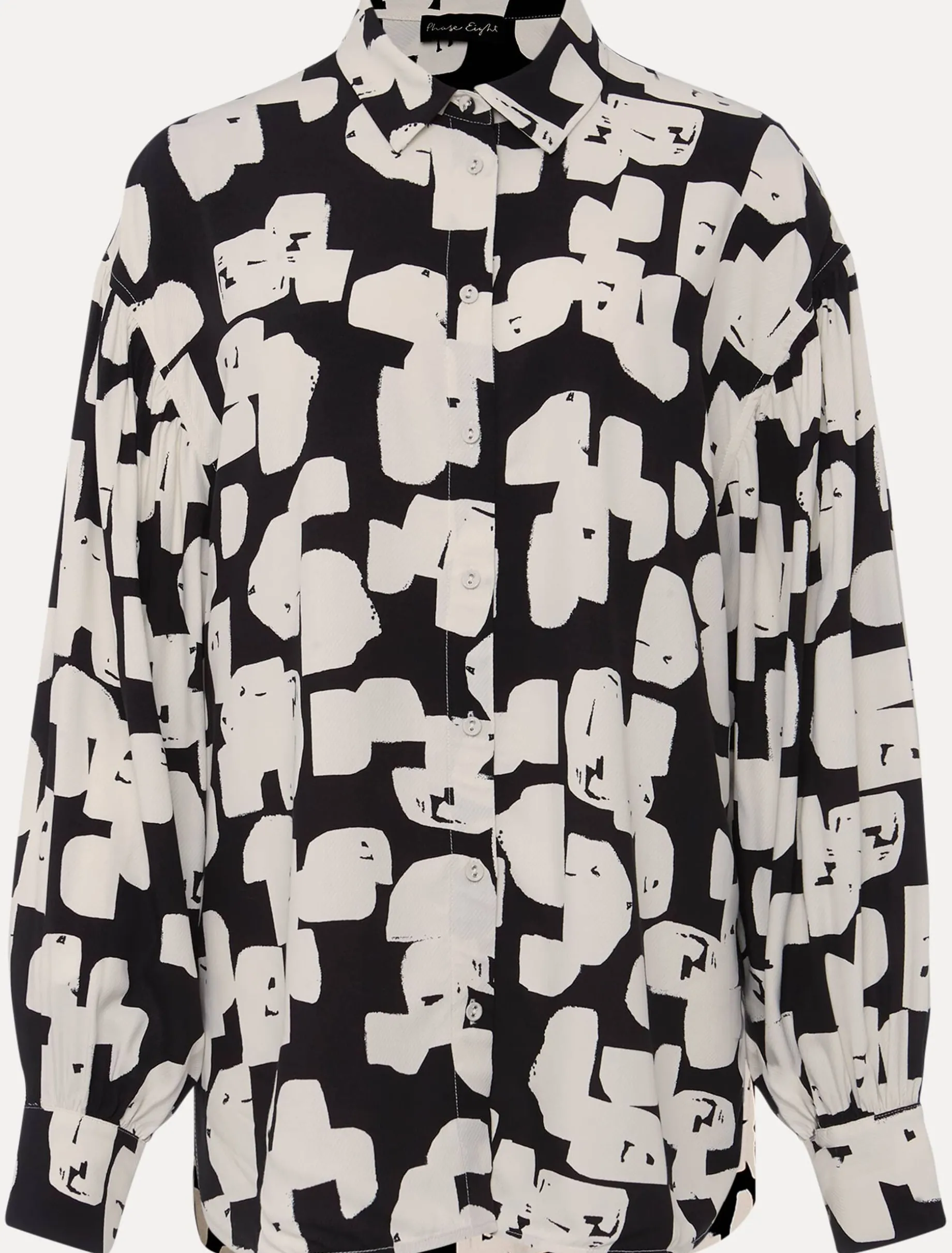 Shirts & Blouses^Phase Eight Luana Geo Print Blouse Black/Cream