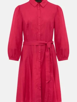 Dresses^Phase Eight Lucie Linen Shirt Dress Pink