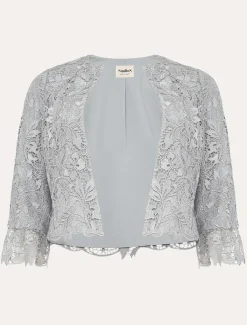 Jackets^Phase Eight Luisa Lace Occasion Jacket Mineral