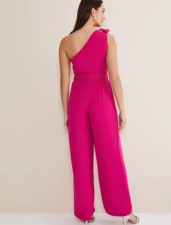 Dresses^Phase Eight Luisa One Shoulder Jumpsuit Magenta Pink