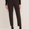 Trousers & Shorts^Phase Eight Mackenzie Geo Jacquard Tapered Trouser Black/Chocolate
