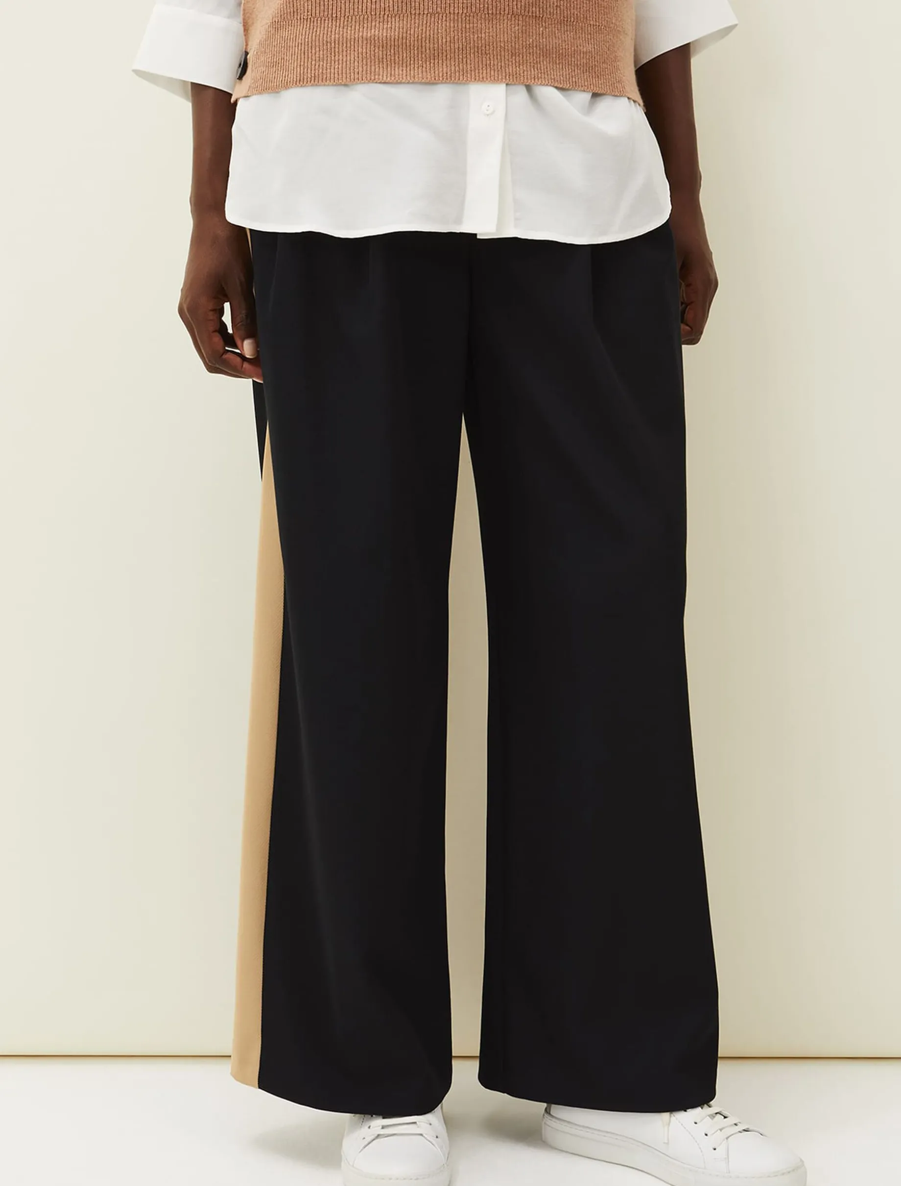 Trousers & Shorts^Phase Eight Mae Side Stripe Wide Leg Trouser Navy