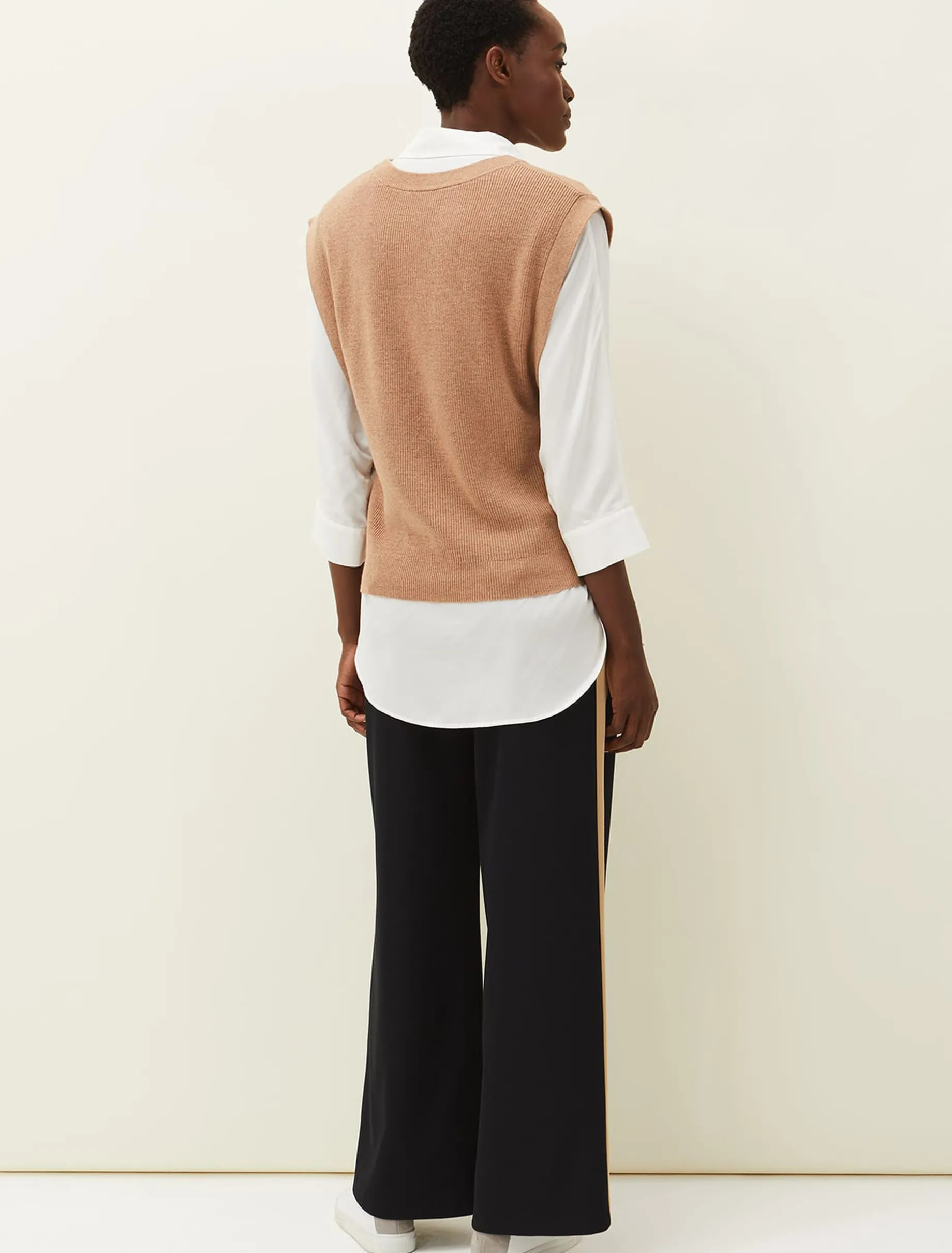 Trousers & Shorts^Phase Eight Mae Side Stripe Wide Leg Trouser Navy