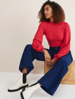 Trousers & Shorts^Phase Eight Magsie Corduroy Wide Leg Jeans Blue