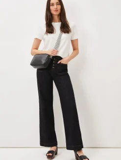 Jeans^Phase Eight Magsie Wide Leg Jean Black