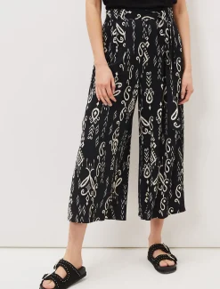 Trousers & Shorts^Phase Eight Malaya Ikat Printed Culotte Black/Ivory
