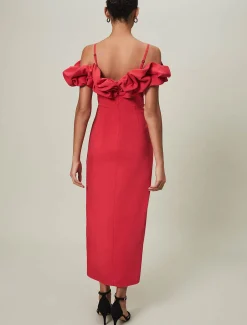 Dresses^Phase Eight Mallory Off The Shoulder Midaxi Dress Raspberry