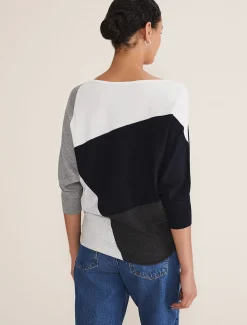 Knitwear^Phase Eight Marie Colour Block Knit Navy/Multi