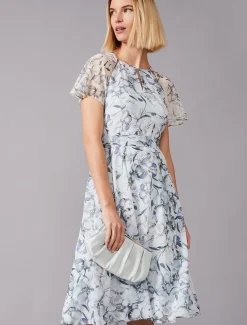 Dresses^Phase Eight Marlene Floral Fit And Flare Dress Mineral
