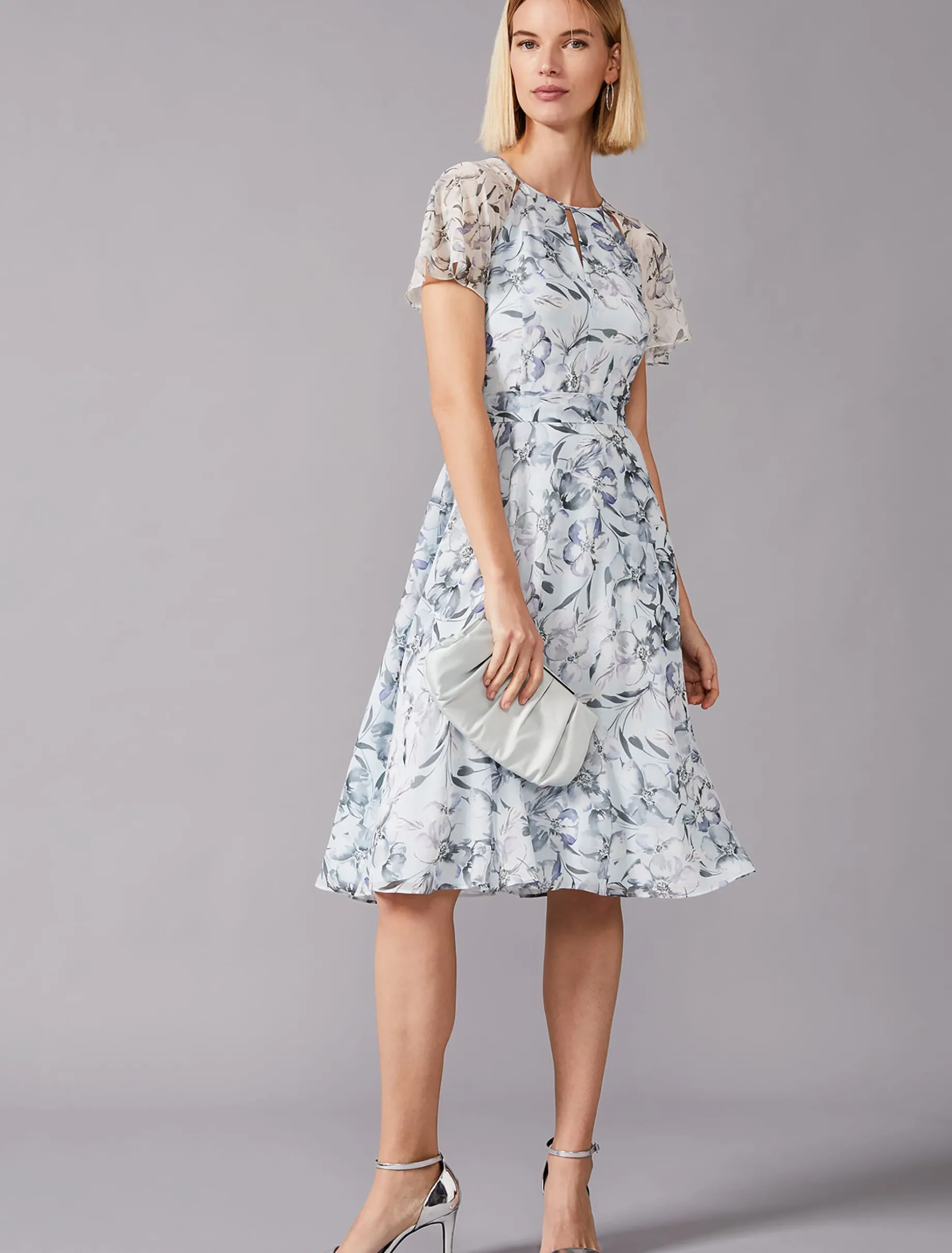 Dresses^Phase Eight Marlene Floral Fit And Flare Dress Mineral