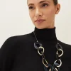 Jewellery^Phase Eight Maxi Resin Necklace Black/Gold