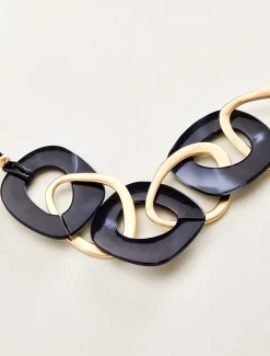 Jewellery^Phase Eight Maxi Resin Necklace Black/Gold