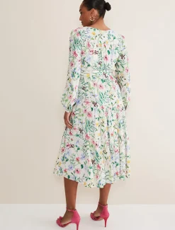 Dresses^Phase Eight Maya Floral Midaxi Dress Ivory/Multi