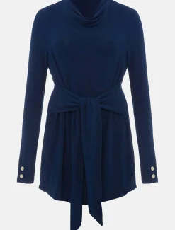 Tops & T-Shirts^Phase Eight Maya Tie Front Longline Top Teal