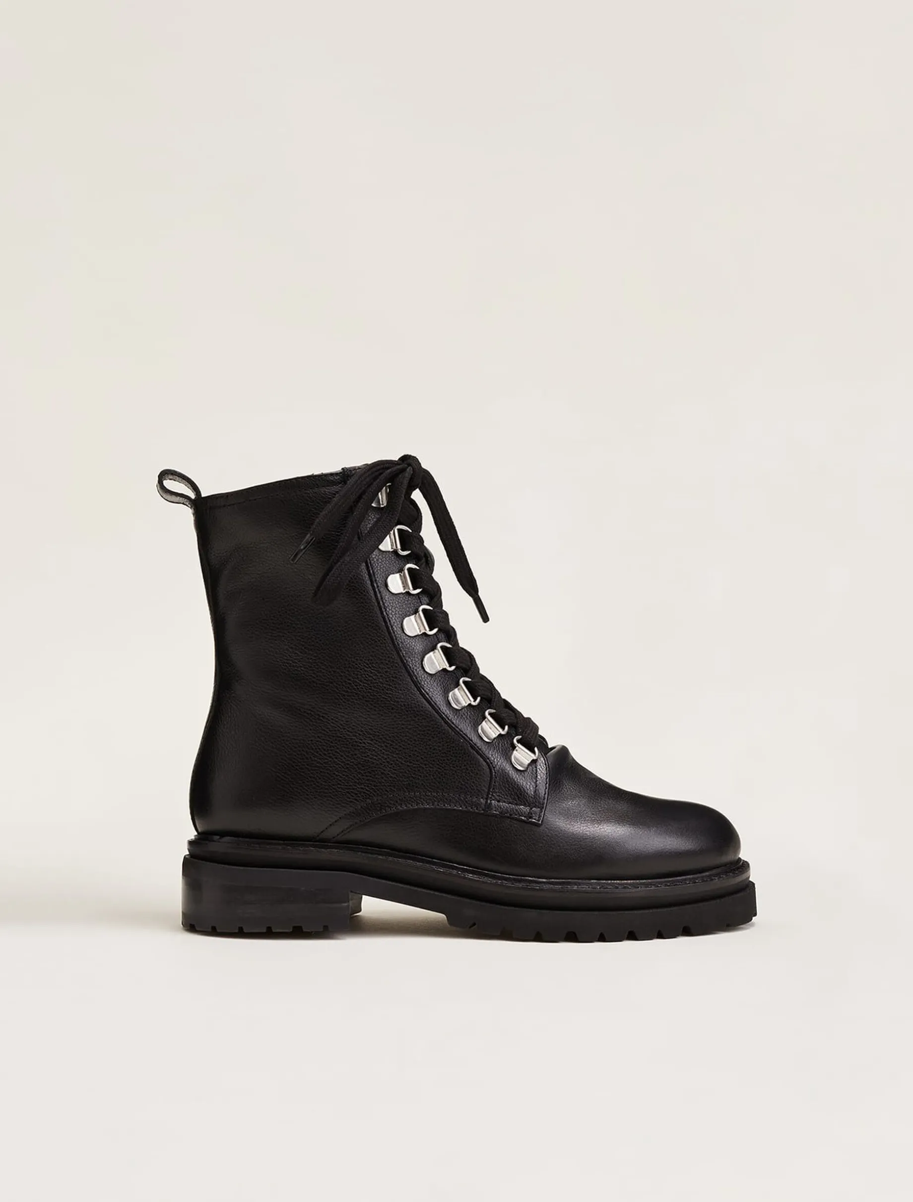 Boots^Phase Eight Meladie Leather Lace Up Ankle Boots Black