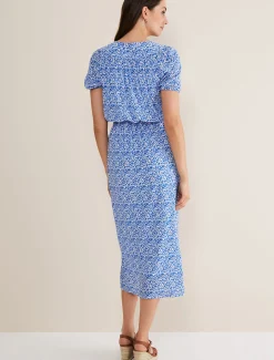 Dresses^Phase Eight Melani Ditsy Dress Blue
