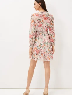 Dresses^Phase Eight Melinda Floral Wrap Dress Ivory/Multi