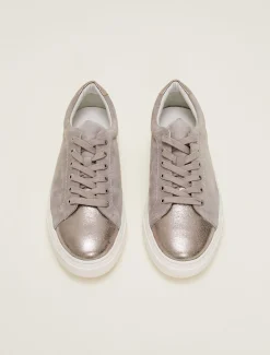 Flats^Phase Eight Metallic Trainer Grey