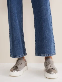 Flats^Phase Eight Metallic Trainer Grey