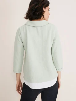 Tops & T-Shirts^Phase Eight Mica Textured Top Sage