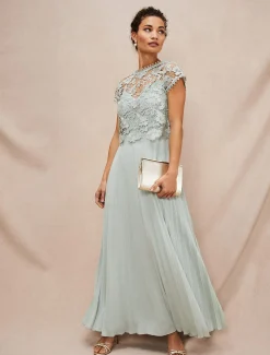 Dresses^Phase Eight Michelle Double Layer Maxi Dress Eau De Nil