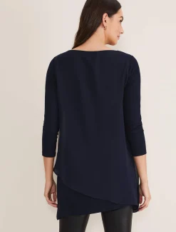 Tops & T-Shirts^Phase Eight Mika Longline Top Midnight