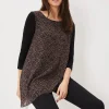 Tops & T-Shirts^Phase Eight Mika Printed Penele Top Black/Camel