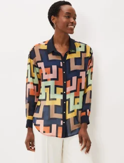 Shirts & Blouses^Phase Eight Milano Geo Shirt Multi-Coloured