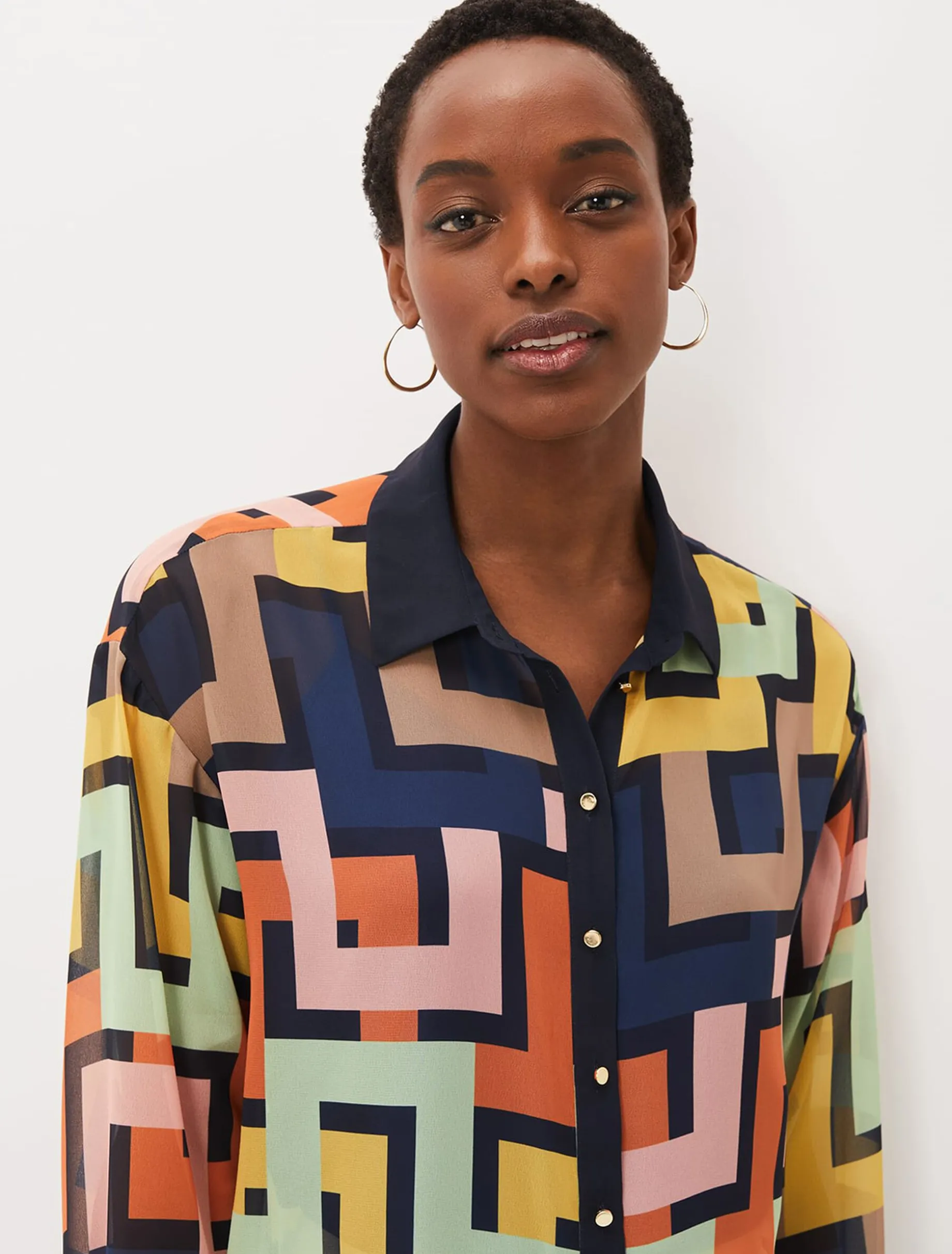 Shirts & Blouses^Phase Eight Milano Geo Shirt Multi-Coloured