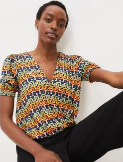 Tops & T-Shirts^Phase Eight Milano Wrap Top Multi-Coloured