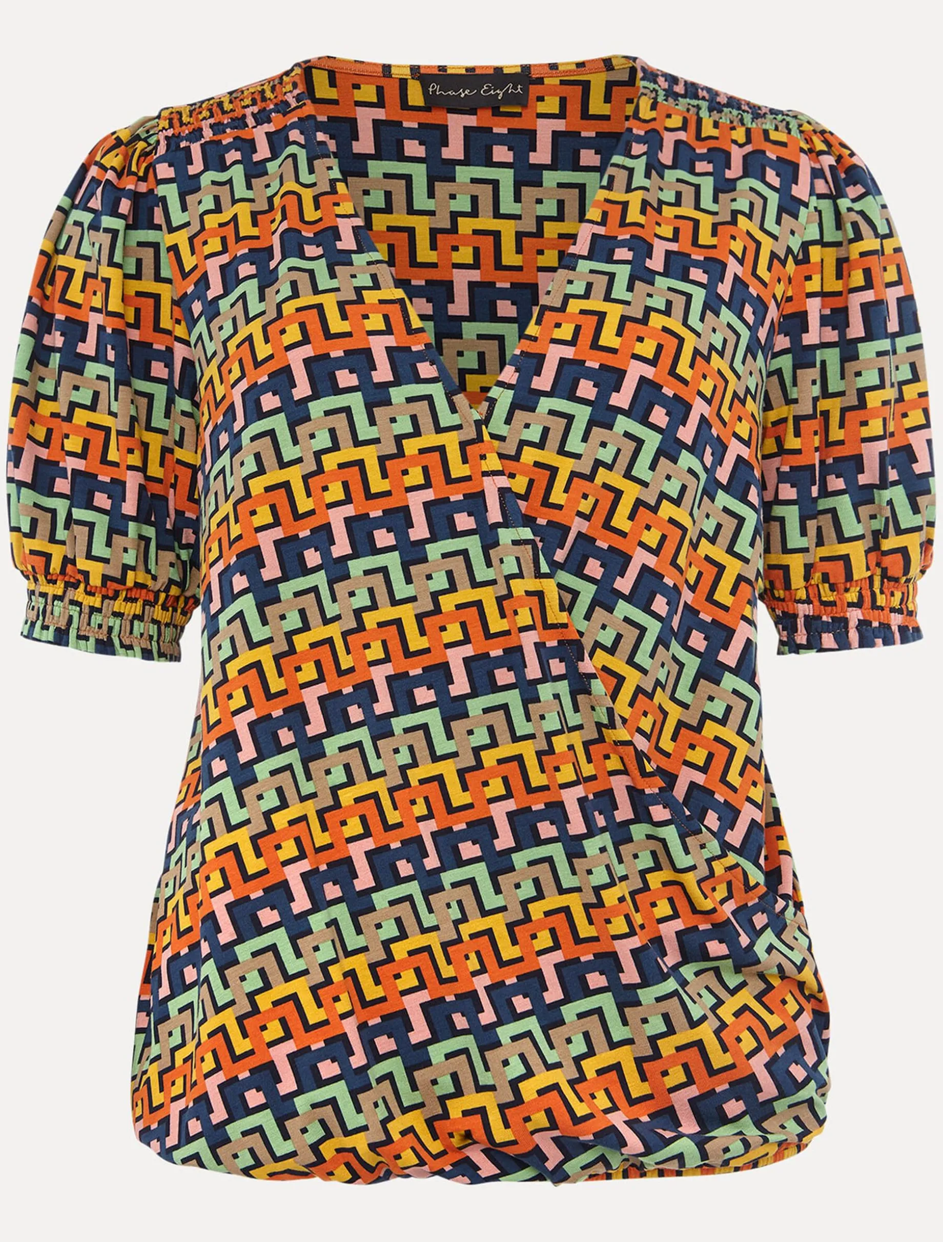 Tops & T-Shirts^Phase Eight Milano Wrap Top Multi-Coloured