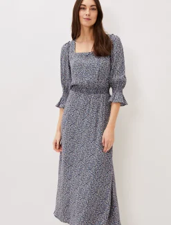 Dresses^Phase Eight Millie Ditsy Print Dress Blue Multi