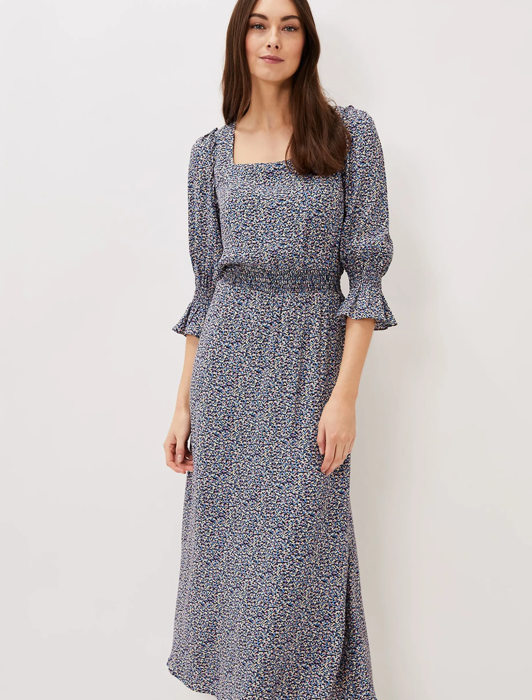 Dresses^Phase Eight Millie Ditsy Print Dress Blue Multi