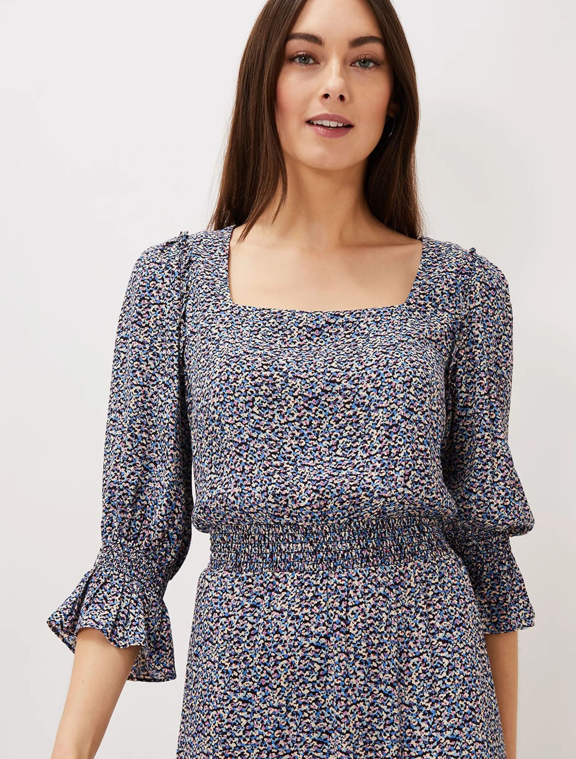 Dresses^Phase Eight Millie Ditsy Print Dress Blue Multi