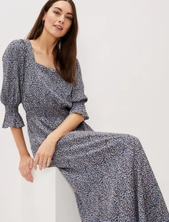 Dresses^Phase Eight Millie Ditsy Print Dress Blue Multi