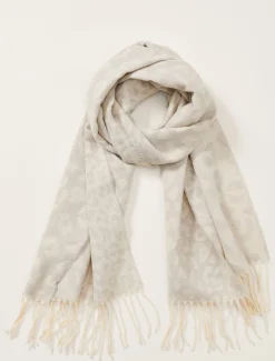 Scarves & Ponchos^Phase Eight Mimi Leopard Scarf Grey/Ivory
