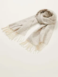 Scarves & Ponchos^Phase Eight Mimi Leopard Scarf Grey/Ivory