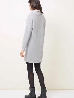 Dresses^Phase Eight Minnia Textured Tunic Dress Grey